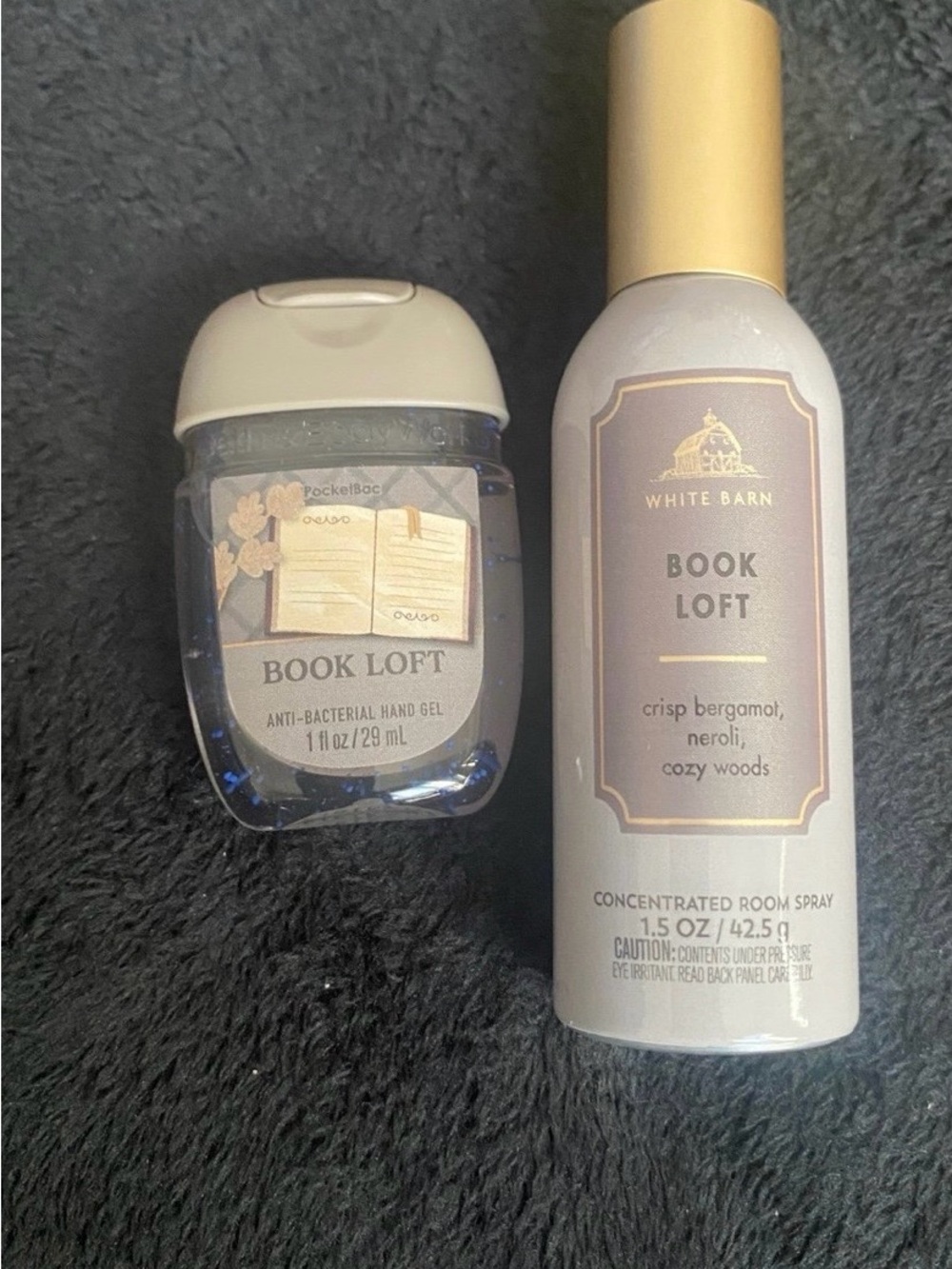 Bath & Body Works Book Loft Hand Gel & Room Spray - Cream and Gold